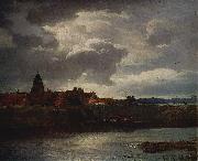 Landschaft mit Flub Andreas Achenbach